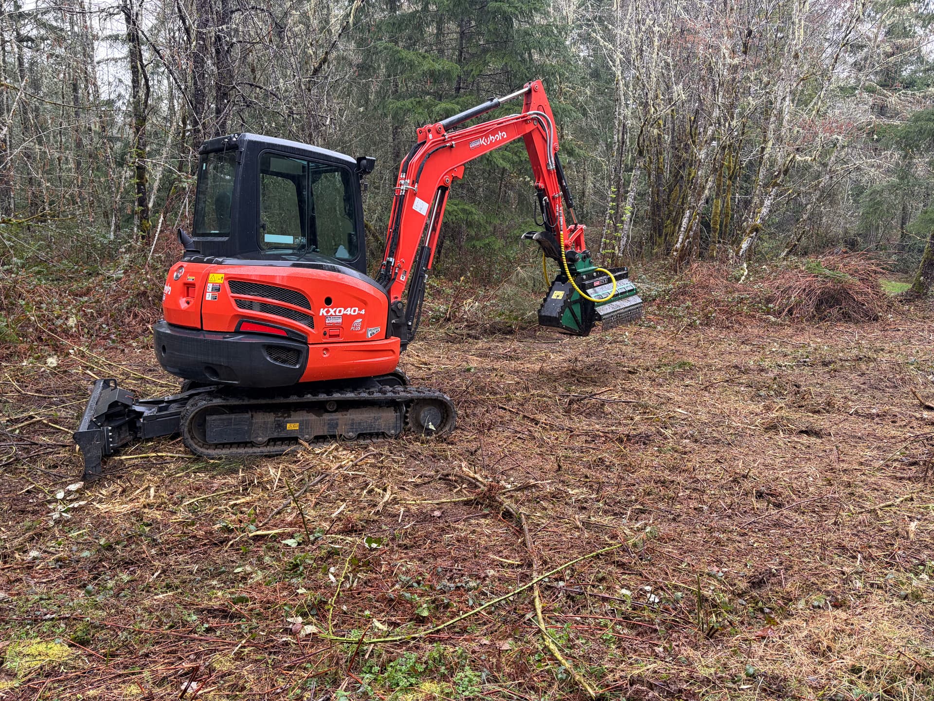 Gallery photos for Efficient Land Clearing in Gig Harbor with Our Kubota: Image #1